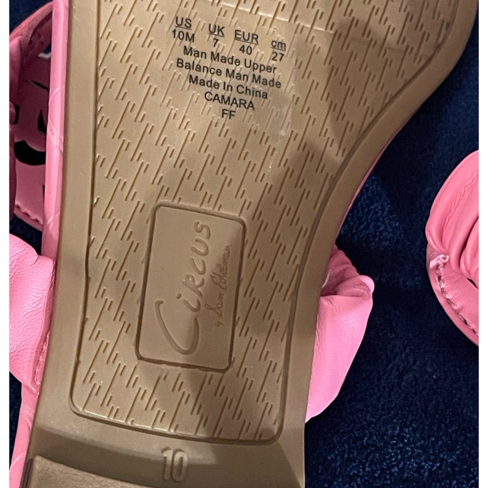 Circus by Sam Edelman Camara Pink Confetti Sandals NWT SZ 10 - Picture 5 of 8